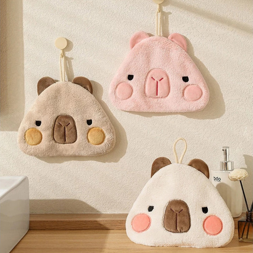 Toalla Para Mano Bebé Infantil Secado Rápido Diseño Capibara Marrón Capibara