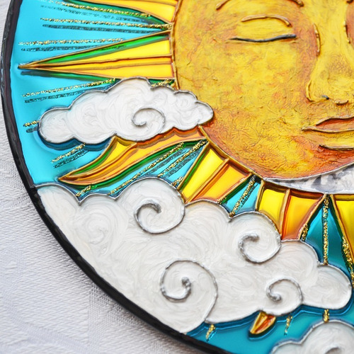 Imagem 6 de 7 de Mandala Sol E Lua Em Espelho De 20cm