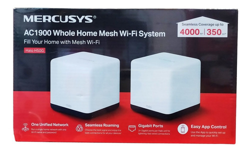 Sistema Wifi Mesh Gigabit H50g Ac1900 Mercusys 350mc App