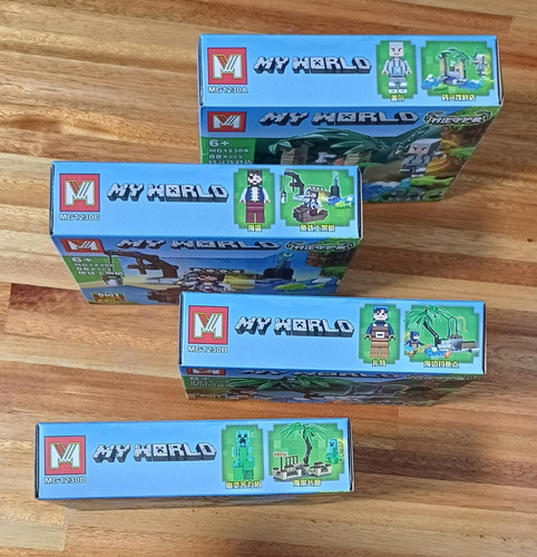 Kit De 4 Cajas De Bloques Para Armar Minecraft Didactico 352 Modelo 2