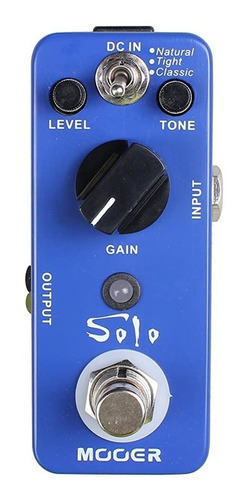 Pedal Mooer Solo Distorsión De Guitarra Ideal P/ Solos Color Azul