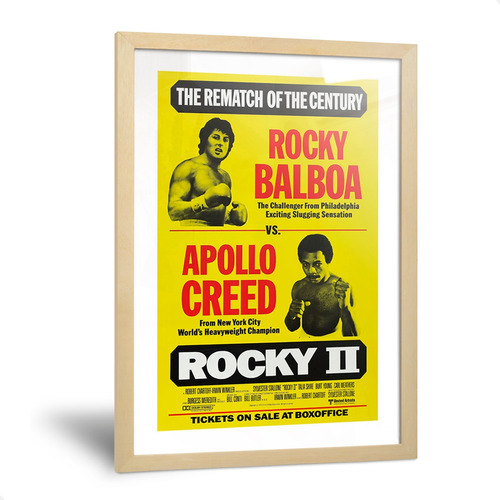 Cuadros Rocky Balboa Pelicula 2 Boxeo Deco Enmarcado 35x50cm