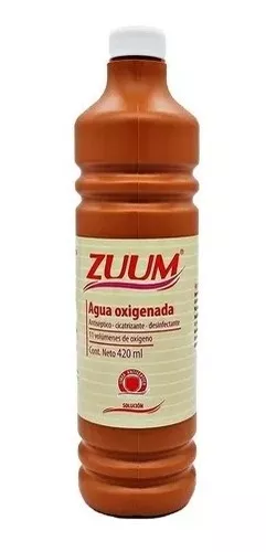 Agua Oxigenada 420ml Zuum Botella Botiquín Primeros Auxilios