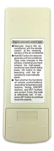 Control Remoto Univ. Para Minisplit Aire Acondicionado Prime