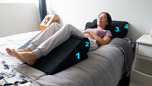 Juego 4 Cojines/almohada Respaldos Ajustables Para Enfermo