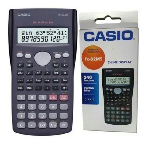 Calculadora Cientifica Casio Fx82 Ms, Doble Linea