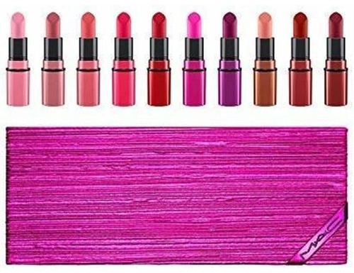 M.a.c. Shiny Pretty Things 10 Mini Lipstick Set Edi.