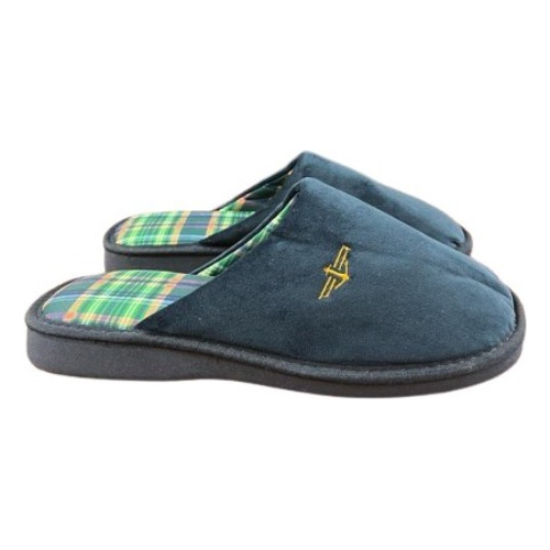 Pantufla Dockers Salto De Cama Cafe/ Azul Marino Caballero