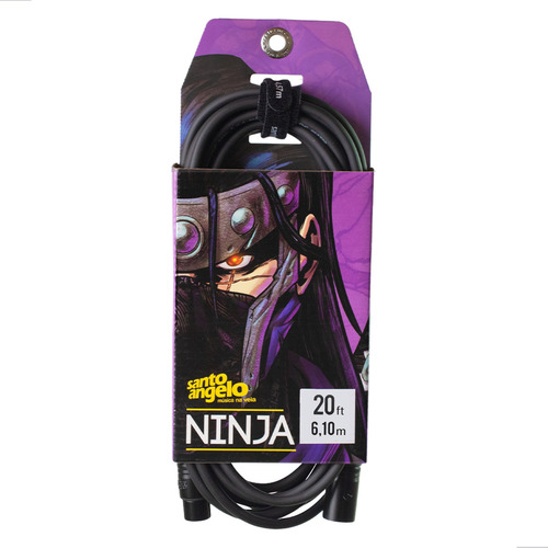 Cabo Para Microfone Bertô By Santo Angelo Ninja Balanceado Lw Xlr Macho Xlr Fêmea 20ft 6.10 Metros