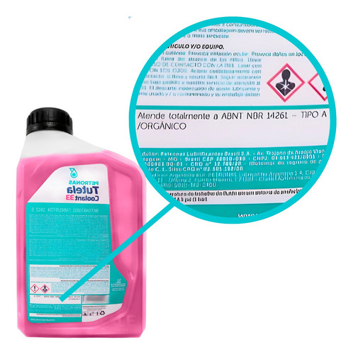 12l Aditivo Radiador Coolant 33 Pronto Uso Petronas Orgânico