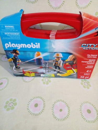 Figuras Playmobil  Bomberos Cofre 5651