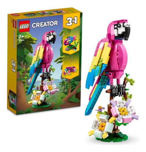 Lego Creator Loro Exótico Robot Dragon Flores Avion Auto Set 253 Creator 3 A 1
