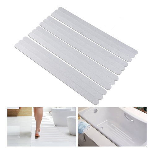 12 Pegatinas Antiadherentes Para Bañera Y Ducha (blancas)