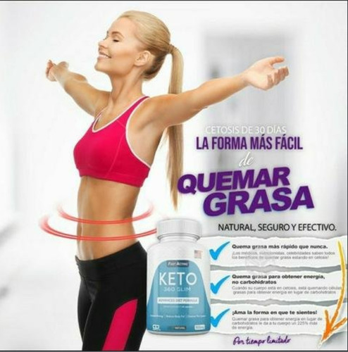 Keto 360 Slim El Mas Fuerte 1600mg!! Usa Orginal!