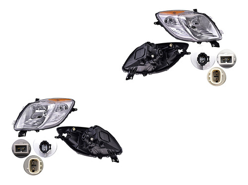 2 Faros Delanteros Depo Toyota Yaris Del 2006 Al 2008