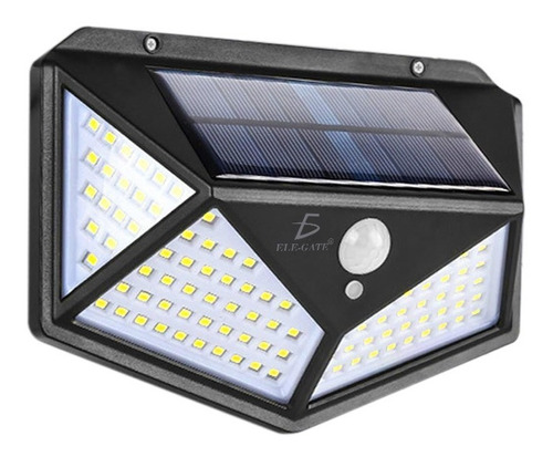 Lámpara Solar 100 Leds Con Sensor Exteriores De Pared