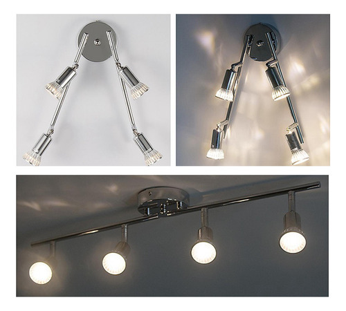 Modernos Accesorios De Iluminación Led De 4 Luces, Cálido