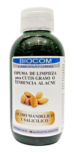 Espuma De Limpieza Cutis Graso Acné Recarga 125 Ml Biocom 