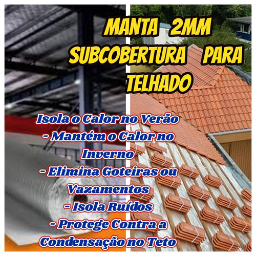 Imagem 7 de 10 de Manta Acustica E Termica 2mm P/subcobertura Kit C/35 Mts² ..