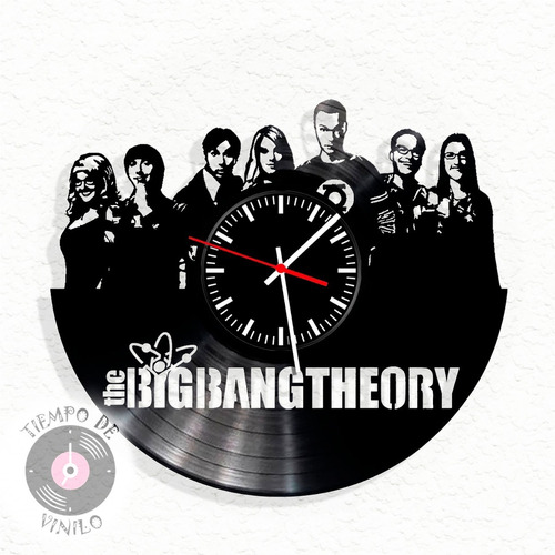 Reloj De Pared Elaborado En Disco Lp The Big Bang Tehory