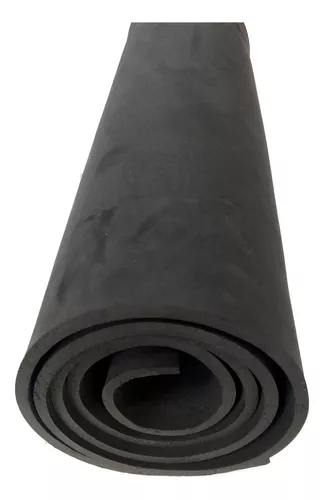 Plancha goma eva alta densidad negra 8 mm 3x1.5 mt