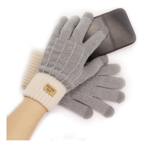Guantes De Dama Dedos Tactiles De Lana Polar
