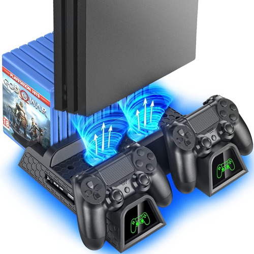 Soporte Vertical Para Playstation 4 Con Estación De Carga