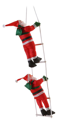 Adorno Colgante De Papá Noel Doble De 25 Cm