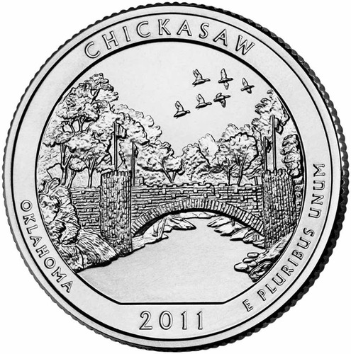 Imagen 2 de 5 de Estados Unidos - 25 Cents - Año 2011 - Parques - Chicasaw