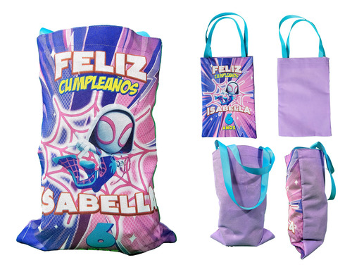 30 Bolsita Dulceros Tematica Recuerdos Gwen Spider Stacy Lila Gwen Spider Spidey Mod 1