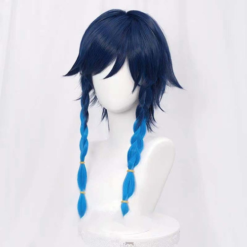 Peluca De Cosplay Genshin Impacto Venti Viento Oro Cos