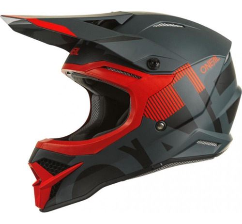 Capacete Oneal 3series Vertical Cor Preto/Vermelho Tamanho do capacete M