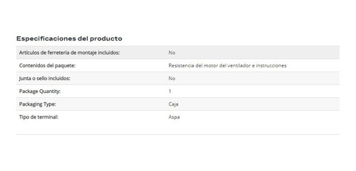 Resitencia Calefaccion Oem: 15818910