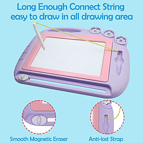 Tablero De Dibujo Magnetico Portatil Con Pluma Color Morado