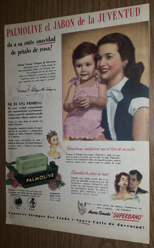 P650 Clipping Publicidad Jabon Palmolive Año 1956 (Usado)