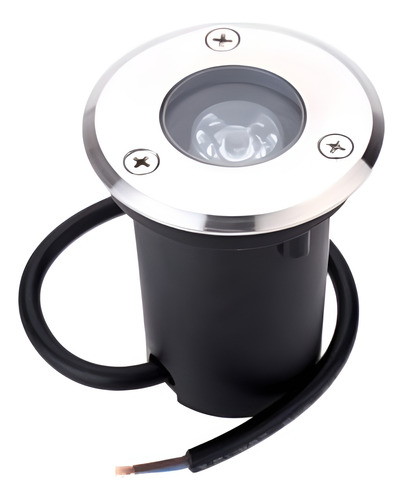 Pack X10 Focos Led Piso 1w 220v Exterior Luz Calida Jardin
