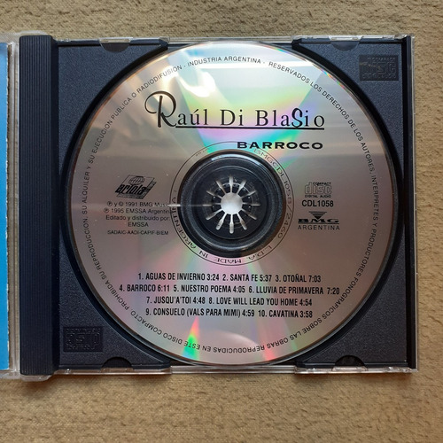 Cd Original - Raul Di Blasio (barroco) (Usado)