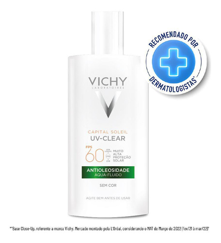 Vichy Capital Soleil Uv-clear S Cor Protetor Fac Fps 60 40g