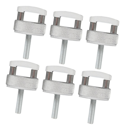 6 Piezas De Liberación Rápida Tornillos De Pulgar Plata