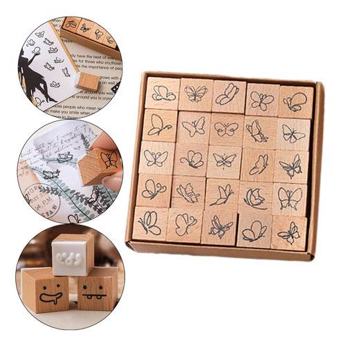 25 Piezas Mini Sellos Juego De Sellos Para Diario