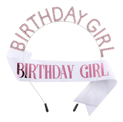 (d) Diadema Para Niña Cumpleañera, Brillante, Accesorio Foto