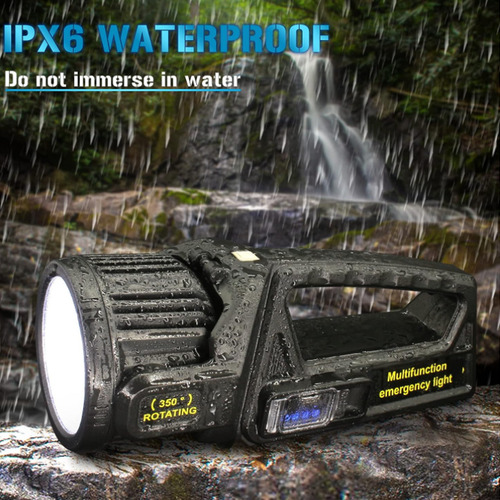 Linterna Impermeable Recargable/solar Para Emergencias