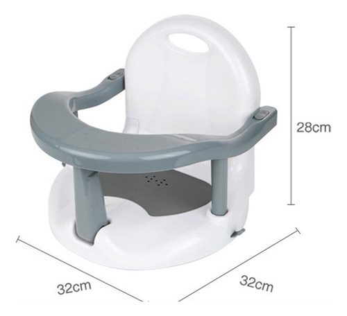 Silla Para Bañera De Bebé, Silla Para Regadera, Gris