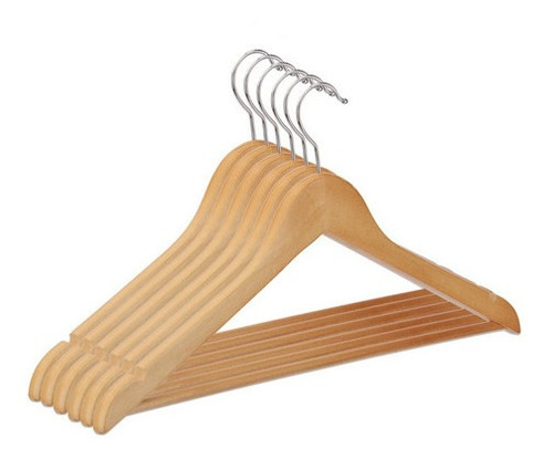 Imagen 2 de 7 de Colgadores De Ropa Begônia De Madera Pack De 50 Unidades