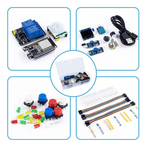 Kit Electrónica Básica Esp32 Wifi Oled Para Arduino Uno