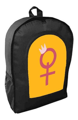 Mochila Negra Ni Una Menos Adulto / Escolar A6