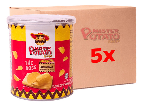 Kit Batata Mister Potato Original Com 5 Unidades De 40g