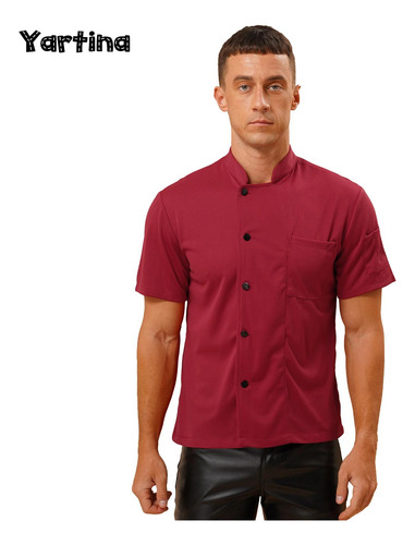 Camiseta De Chef De Malla Transpirable Para Hombre, Uniforme