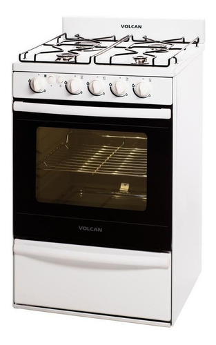 Imagen 3 de 3 de Cocina Volcan 89643V multigas 4 hornallas blanca 220V puerta con visor 70L