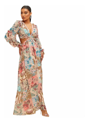 Vestido Floreado Largo Para Boda En Playa O Fiesta Talla S | Meses sin intereses Vestido Floreado Largo Para Boda En Playa O Fiesta Talla S | Meses sin intereses